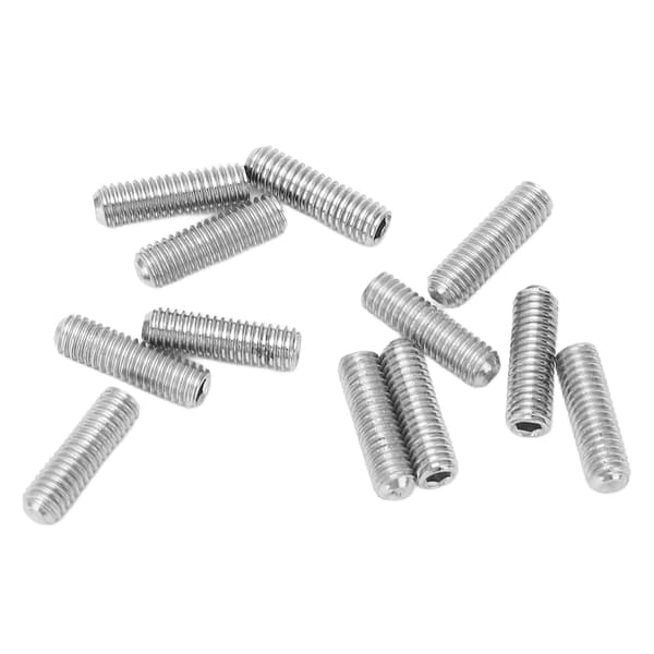 12 st elektrisk gitarr stall skruvar 3,1 mm metall hög hårdhet rostfri gitarr tillbehör för underhåll silver