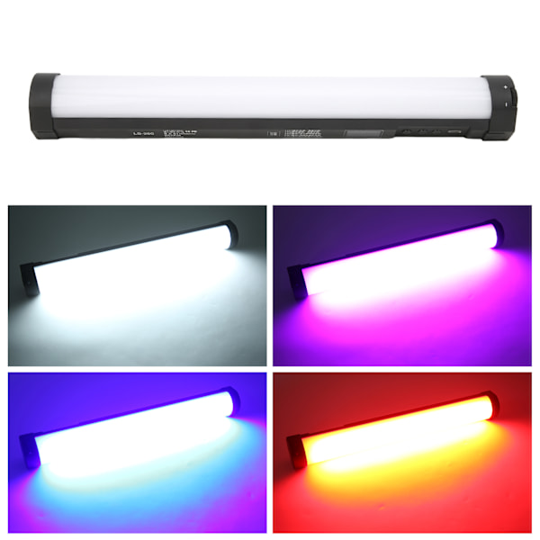 Manbily RGB LED-rörljus LS-260 RGB Full Color Video Handheld Light Wand Inbyggt batteri