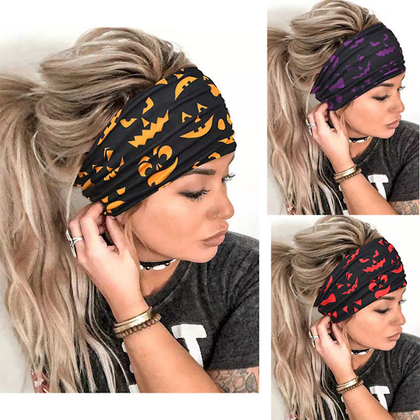 3-pack träningshuvudband för män och kvinnor, svettavvisande hårband för sport, fitness, yoga, löpning, elastiskt huvudband
