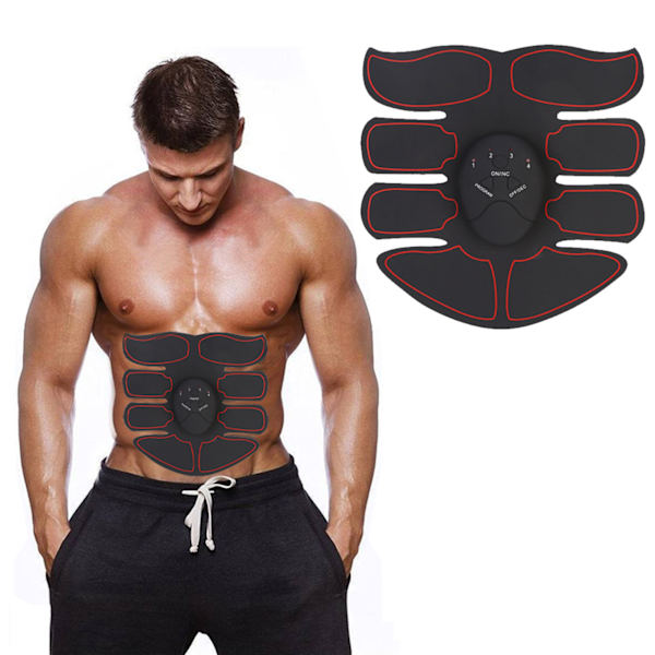 EMS Intelligent Training Patch (1 Abdomen   1 Main) (Svart   Rød)