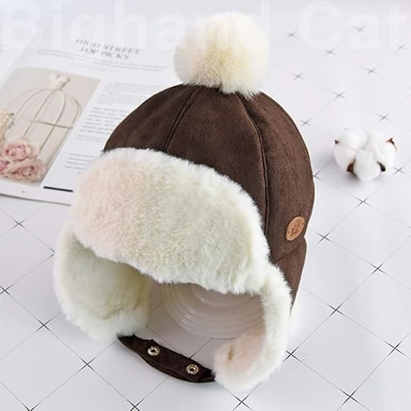 Baby Boy Ushanka Øreklapper Vinter Trooper Hat Unisex Børn Trapper Hat