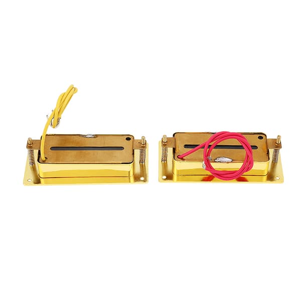 Mini Double Coil Gitarr Humbucker Pickup för Rickenbacker Elektronisk Bas Med Skruvar Gyllene