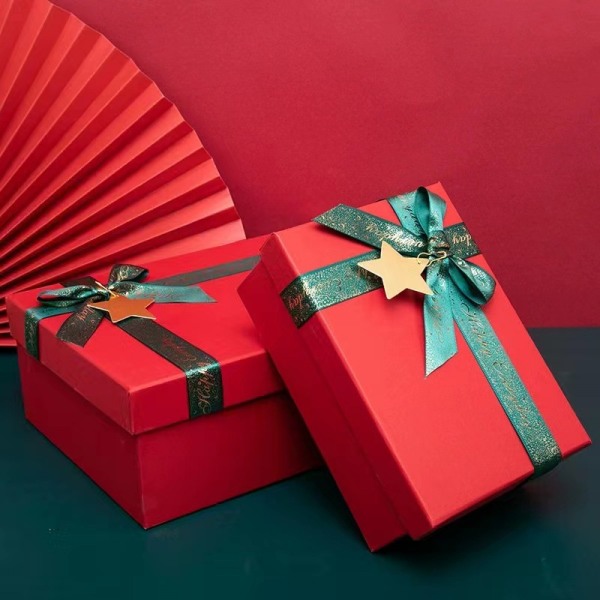 Presentförpackning 9 x 6 x 2 tum, presentförpackningar med lock Lyxiga julklappsaskar för presentförpackning