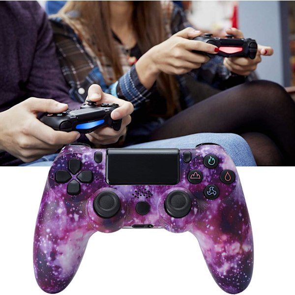 Dotpet PS4 Controller, Trådløs Controller Kompatibel med PS4/PS4 Pro/PS4 Slim/PC med Touch Panel/Audio Funktion/6-Axies Sensor/Du