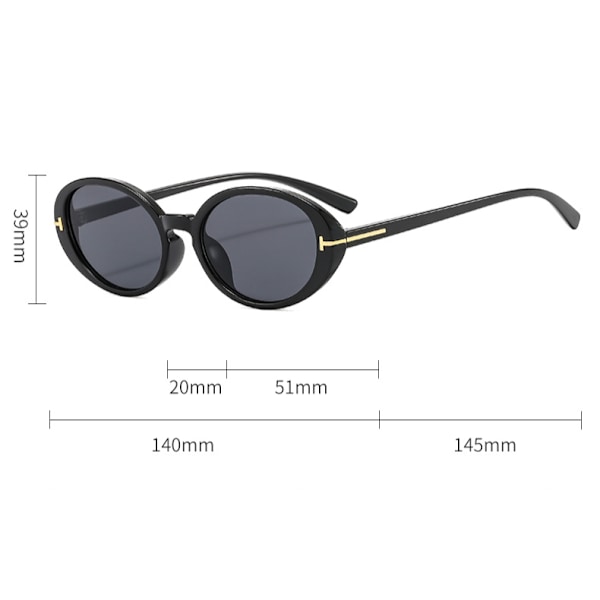 Retro ovala solglasögon kvinnor kör mode Cat Eye glasögon UV400 skydd