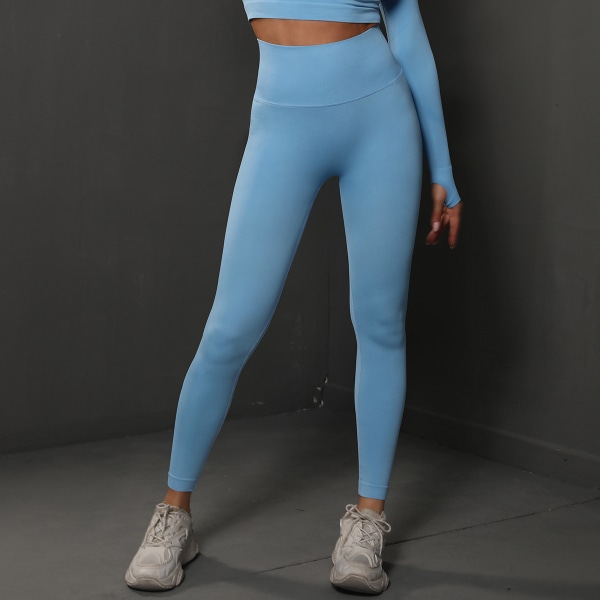 Butt Lifting Workout Leggings för kvinnor, Scrunch Butt Gym Seamless Booty Tight (L)