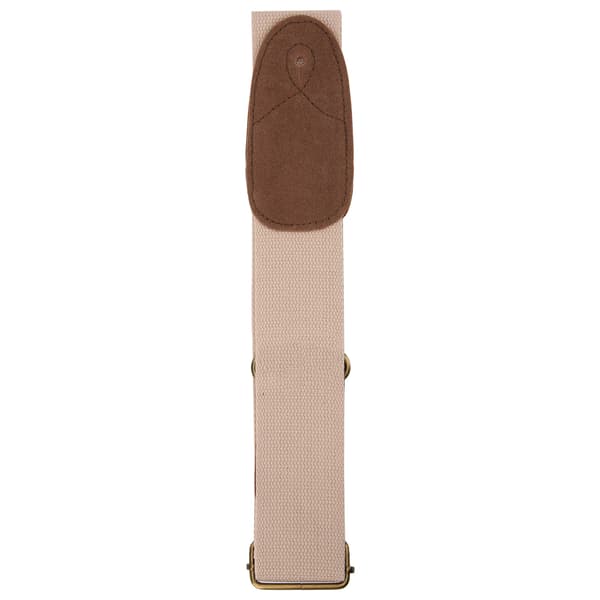 Gitarrrem i bomullsflanell, justerbar, retro-stil, bred axelrem, khaki