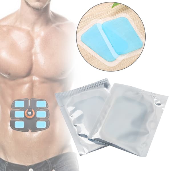 Utskiftbare magemuskelstimulator gelputer mage slanking belte tilbehør (2 poser (4 stk))
