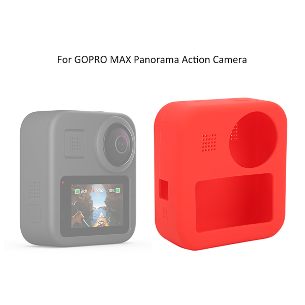 Objektivskydd i silikon för GOPRO MAX Panorama Action Camera, röd