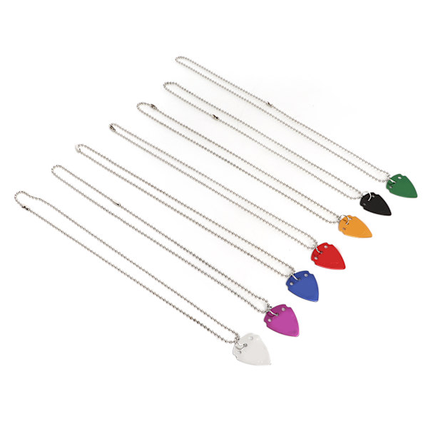 7PCS Gitarplekter Halskjede Fargerik Unik Design Bærbar Kunstnerisk Metall Gitarplekter for Musiker