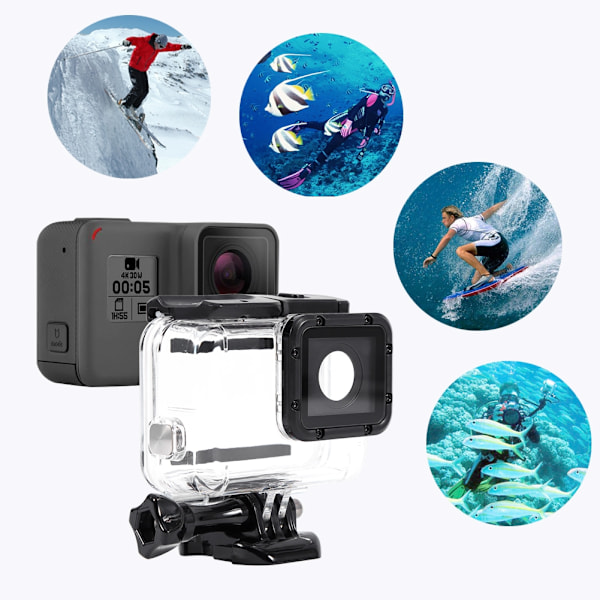 Vattentätt sportfodral för utomhusdykning, skyddande skal för Gopro Hero5-kamera