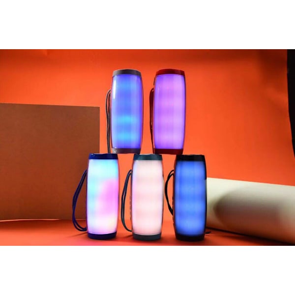 TG157 Trådlös Bluetooth-högtalare LED-melodi Lykta Kreativ Present Utomhus Vattentät Subwoofer Röd