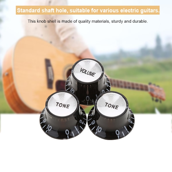 3 stk. Gitar Tone Volumkontroll Knapper Erstatning for Fender Elektriske Gitarer