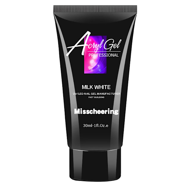 30ml Profesjonelt Rask Krystall Negleforlengelse Lim Manikyr UV Gel Builder 4#MILK WHITE