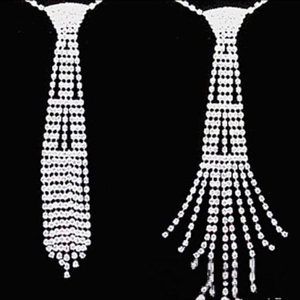 Kollektion Dame Funklende Rhinestone Slipsinspireret Dråbe Halskæde med Kaskade V Design