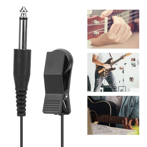 Pickup Clip Sort Plastik Guitar Universal Musikinstrument Tilbehør 2.5Meter