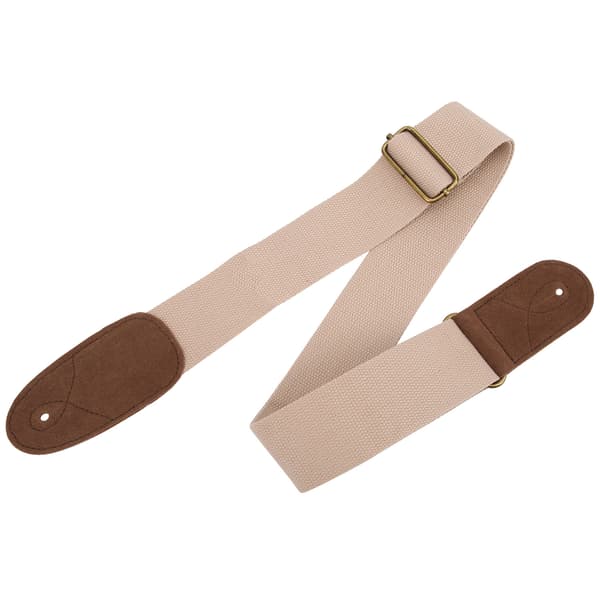 Gitarrrem i bomullsflanell, justerbar, retro-stil, bred axelrem, khaki