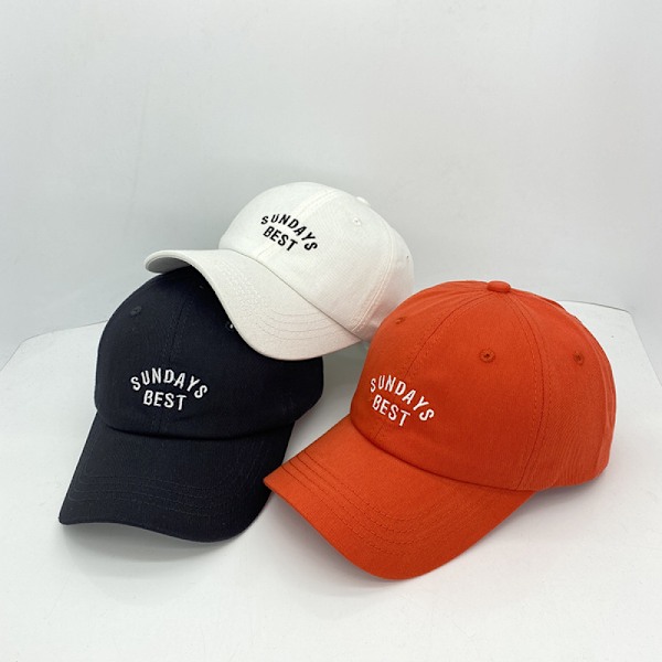 Dotpet Hat broderede bogstaver justerbar studerende casual all-match herre- og dame baseball cap (navy blue)