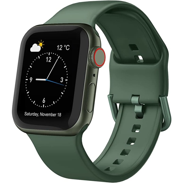 Apple Watch-rem i myk silikon, sportsarmbånd, erstatningsrem, egnet for hele Iwatch-serien (Clover 38/40/41mm)