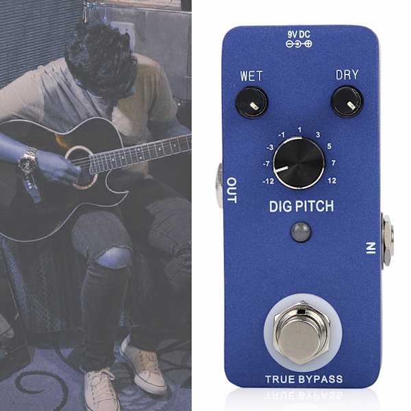 Digital Elektrisk Gitarr Effekt Pedal True Bypass Effektpedaler Enastående Tonhöjdsomfång