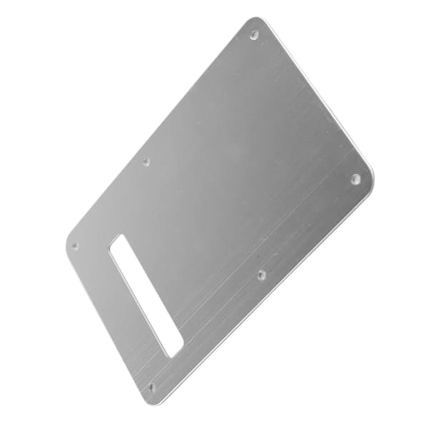 Elektrisk gitarr bakre bakplatta fjäderöverdrag aluminiumlegering slät utseende gitarr bakplatta silver