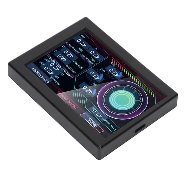 3,5 tums PC-sensorpaneldisplay DIY typ C IPS USB PC-temperaturdisplay med stativ