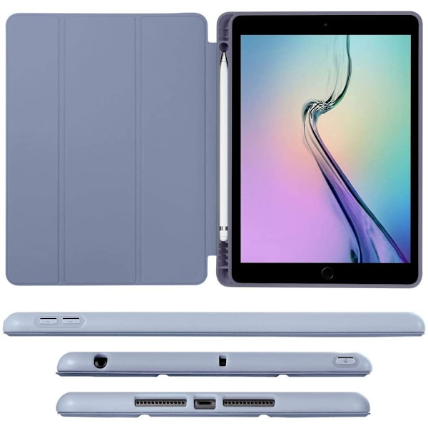 Silikonfodral för iPad Pro 12,9 tum med pennhållare och mjuk TPU-baksida
