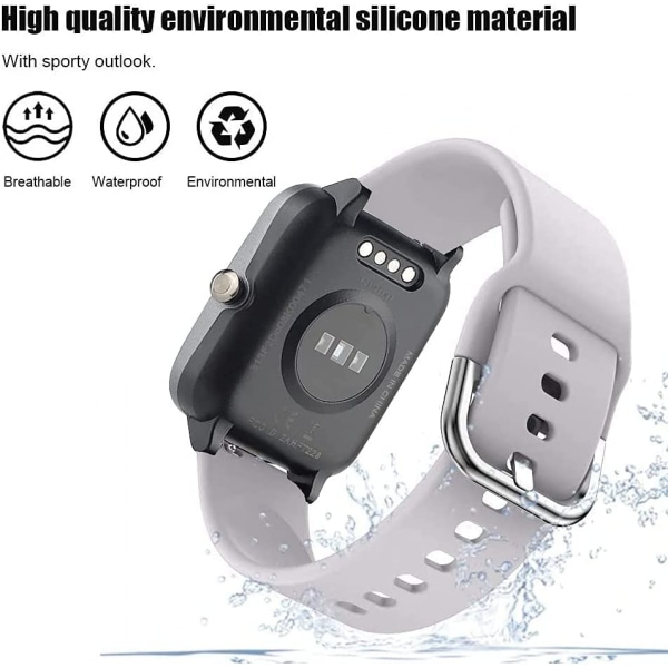 För band kompatibla med ID205L Veryfitpro Smart Watch, Quick Release Mjukt Silikon Fadeless Mönster Tryckt Blommig Ersättningsband för ID205L ID20