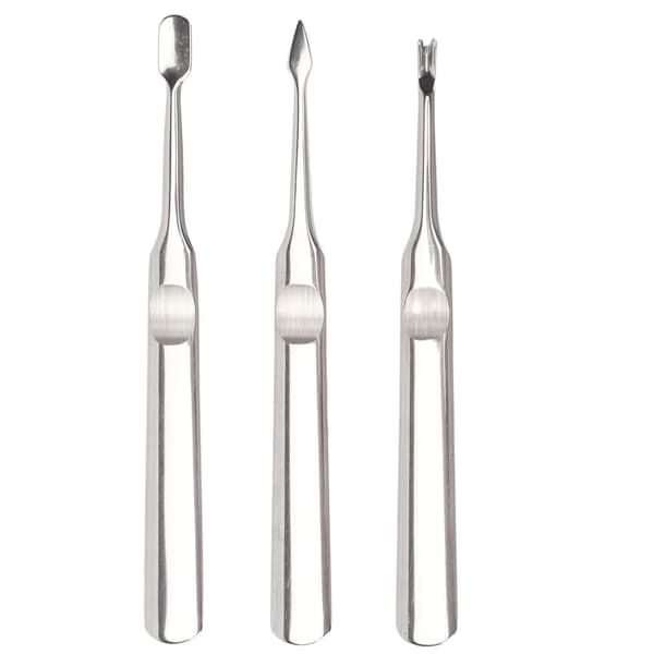 3 stk. Negle Cuticle Trimmer Rustfrit Stål Professionel Cuticle Neglefjerner Pusher til Manicure