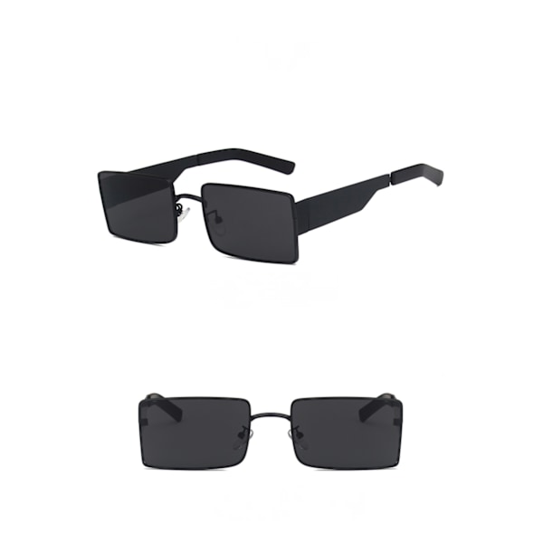 Sorte klassiske solbriller med sorte linser - Unisex solbriller med UV400-beskyttelse til mænd og kvinder (sort)