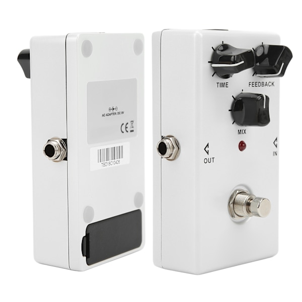 Fördröjningspedal BBD Analog Krets Elektrisk Gitarr Monoblock Effekt med 3 Justeringsknappar 30mA