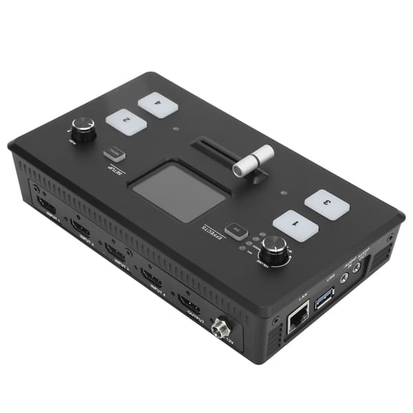 FEELWOELD Multi Camera Video Mixer 2in Display Video Switcher / 100‑240V