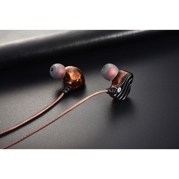 QKZ KD4 In-Ear Subwoofer-hörlurar Telefonmusik MP3 Dubbelenhet Subwoofer-hörlurar·