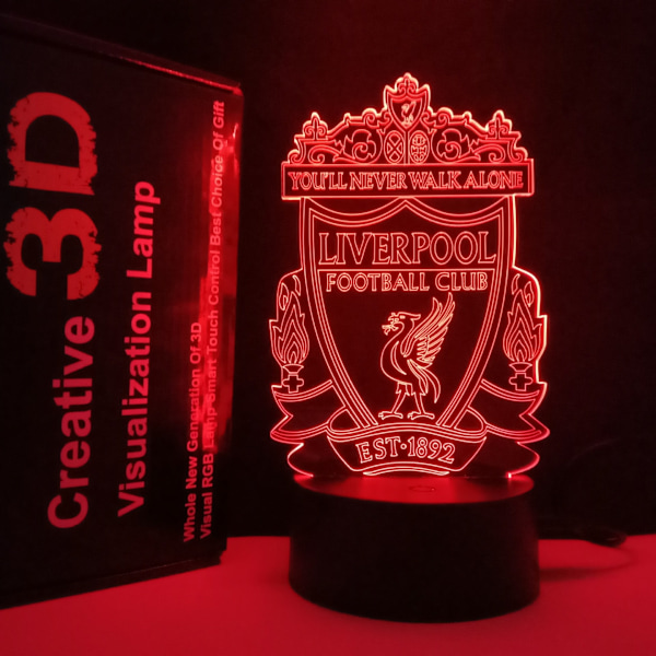 FC ZURICH USB 3D Anime Nattlampa Atmosfärisk LED Bordlampa Julgåvor för fotbollsälskare Dekorativ lampa för barnrum