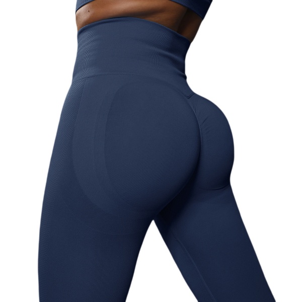 Butt Lifting Workout Leggings til kvinder, Scrunch Butt Gym Seamless Booty Tight (L)