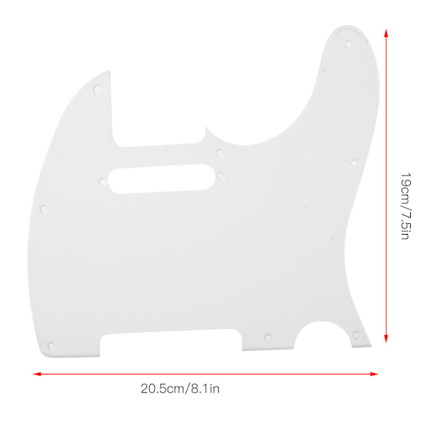 Høj kvalitet TL-stil pickguard med skruer til elektrisk guitar musik tilbehør hvid