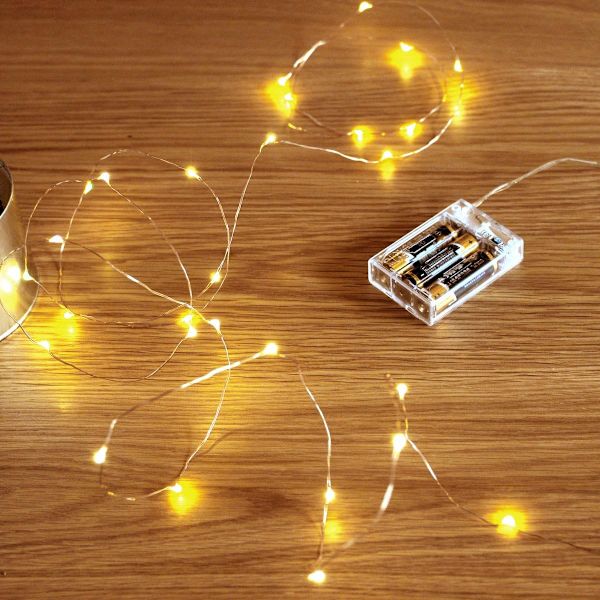 Led-slingor, Sanniu Mini batteridrivna koppartrådsstjärnformade ljusslingor, batteridrivna lampor för sovrum, jul, fester, bröllop, Cen
