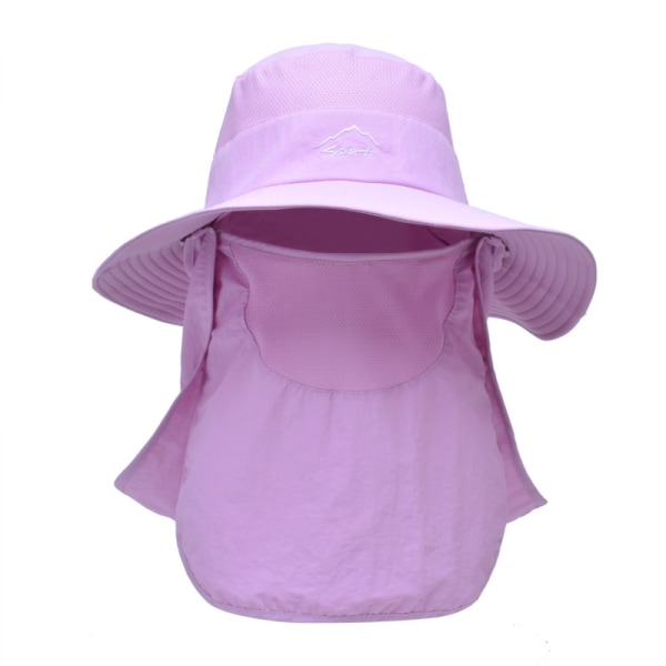 Fiskehatt Solskyddshatt - Premium UPF 50+ Vikbart cover med lock Boonie-hatt för män och kvinnor （lila）