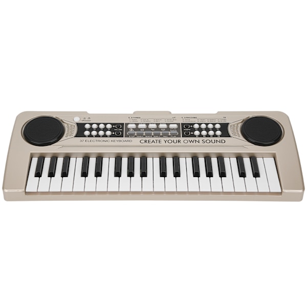 Elektronisk keyboard 37 klaverer børnelegetøj musikinstrument med mikrofonBrun