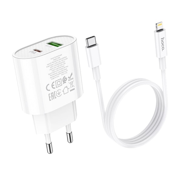 hoco. C95A Kemei PD20W+QC3.0 laddare Europeisk standard lämplig för Apple USB -mobil set