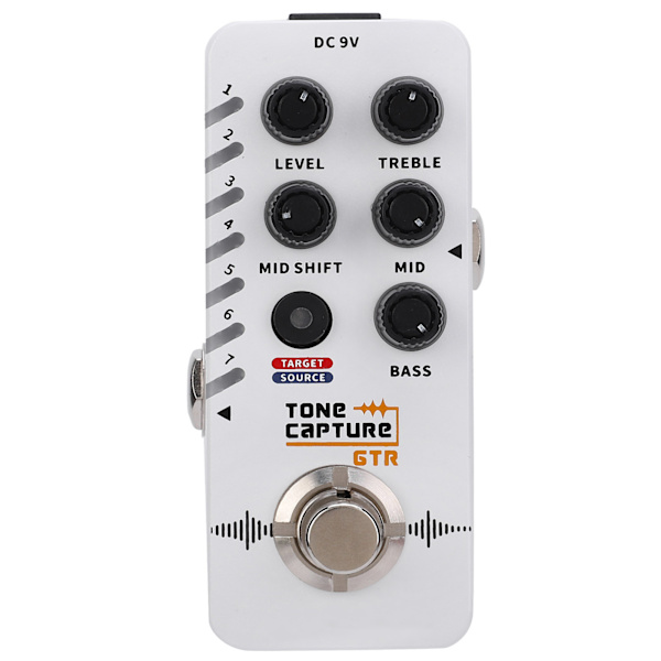 Gitarr Effekt Pedal Tone Capture 7 Förinställda Platser True Individuell EQ Pedal Bypass Full Metal Skal