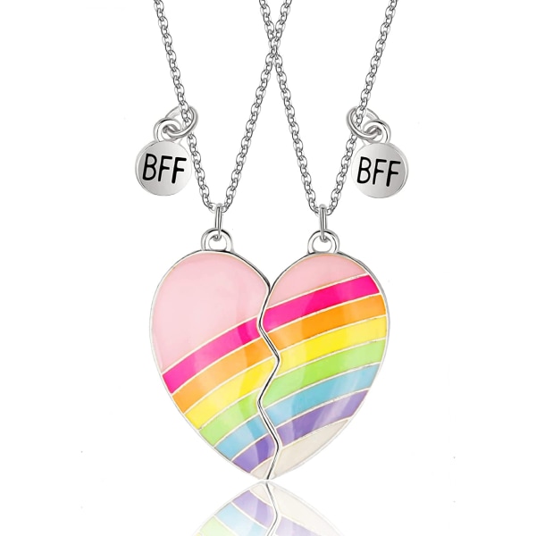 AVEKI Pariskunnan sydän tai kissa BFF paras ystävä tytöille palapeli ystävyyden riipus kaulakorut, 316L ruostumaton teräs, 4-hopea