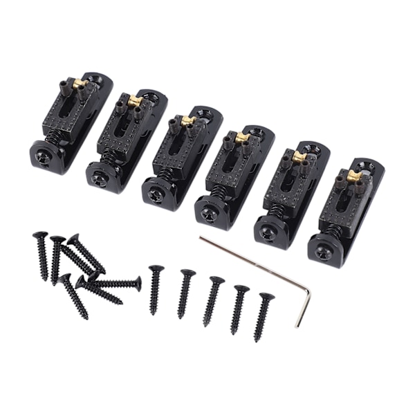 Elektrisk gitarr split bridge sadel rullboll strängplatta metall tailpiece tillbehör svart