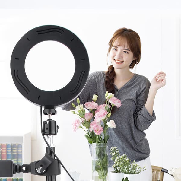 6 tommer USB LED Video Lys Dæmpbar Ringlampe til Fotografering Selfie Live Studio