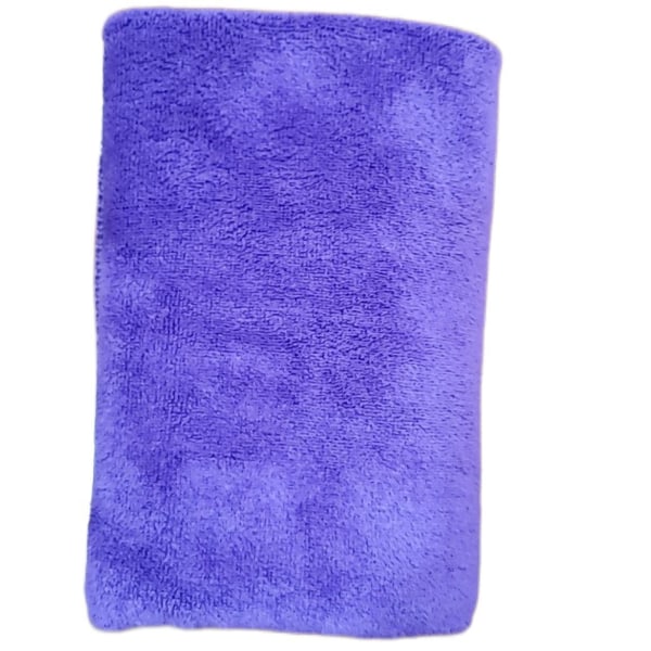 Microfiber Cleaning Cloth, Non-Abrasive, Reusable & Washable for Car Washing & Waxing - 12.5 x 26.7" Purple (Pack of 2)