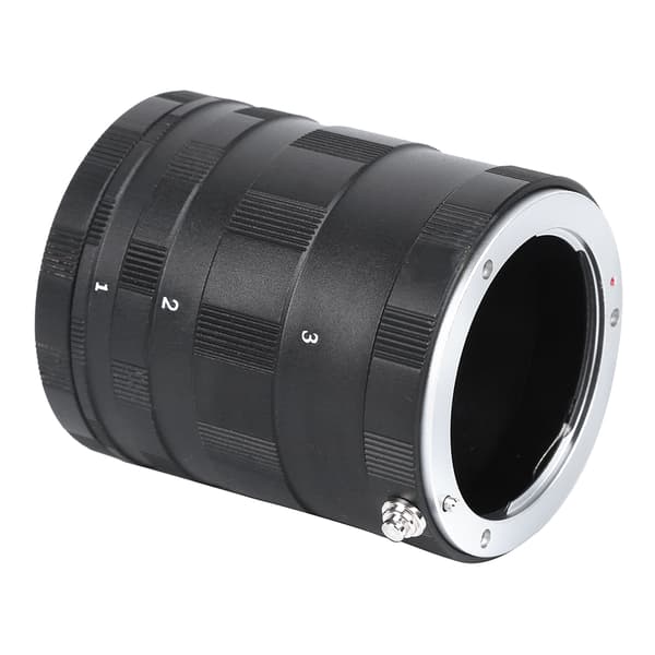 Metal Sort Nærbillede Linse Ring Makrofotografering Forlængeradapterrør til Olympus M4/3 Mount Spejlløst Kamera