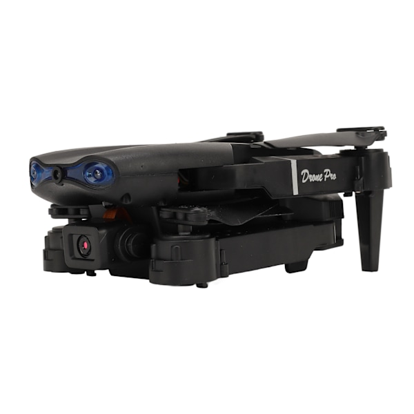 RC Drönare 4k Dubbel Kamera Quadcopter Wifi Fällbar Fjärrkontroll Quadcopter 3 Vägs Hindrande Undvikande Höjdhåll Leksaker Gåvor för Pojkar Flickor Svart