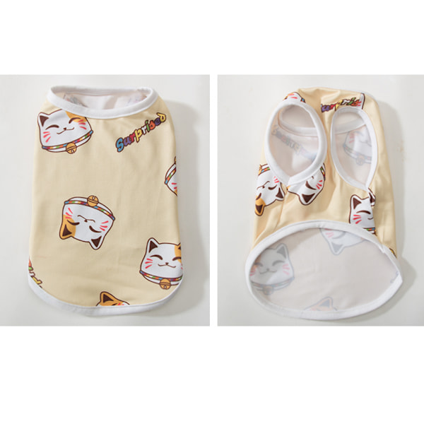 Hundtröjor Katt Coola Västar Valp Andningsbara T-shirts Mjuka Ärmlösa Tröjor Valp Sommarkläder Husdjurskläder (XL Storlek)