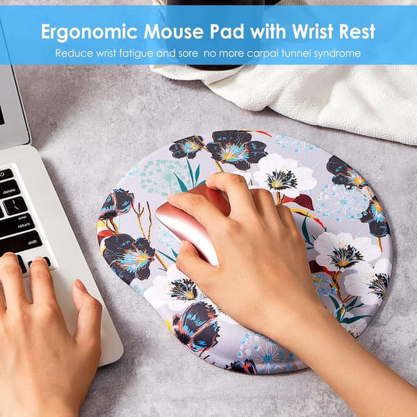 Ergonomisk Musematte med Håndleddstøtte, Søt Musematte med Håndleddstøtte, Komfortabel Musematte for Hjemmekontor, Spill og Arbeid med Datamaskin