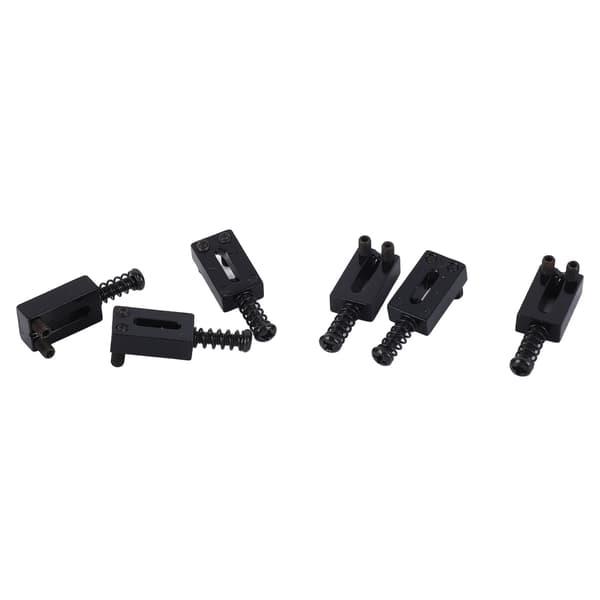 6 st Elektrisk Gitarr Stall Sadel Standard Zinklegering Gitarr Tremolo Stall Rull Sadel för Utbyte Svart